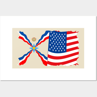 Assyrian American Flags Posters and Art